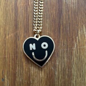 Larissa Loden Gold and Black Heart Pendant Necklace